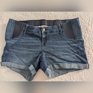 Side Panel Maternity Jean Midi Shorts Isabel Maternity by Ingrid & Isabel 12